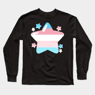 LGBTQ+ Pride Flag Stars - Transgender Long Sleeve T-Shirt